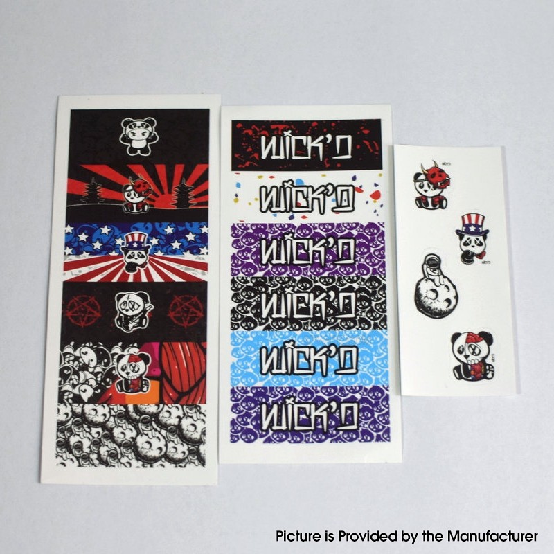 Wick'D x Mission Bottom Stickers Pack for Cthulhu Aio/Pulse Mini Aio/dotAIO V1 / V2/Billet Box