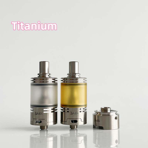Rekavape estilo baya RTA atomizador de tanque - 4.2ml, plata/titanio + PEI/PC, 22 mm, 1.2/1.5/1.8 mm Pins de aire