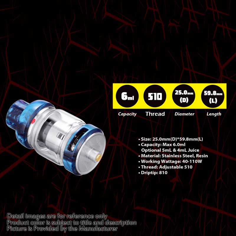Authentic Freemax Mesh Pro Sub-Ohm Tank Clearomizer, SS + Glass, 5 / 6ml, 25mm Diameter
