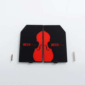 Authentic Geek Vape Panel Penggantian Depan dan Kembali untuk Mech Pro Mechanical Box Mod - Black + Red, Zinc Alloy (2 PCS)