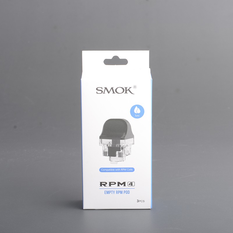 Authentic SMOKTech SMOK RPM 4 Pod Mod Kit Replacement RPM Empty Pod Cartridge - 4.5ml, PCTG (3 PCS)