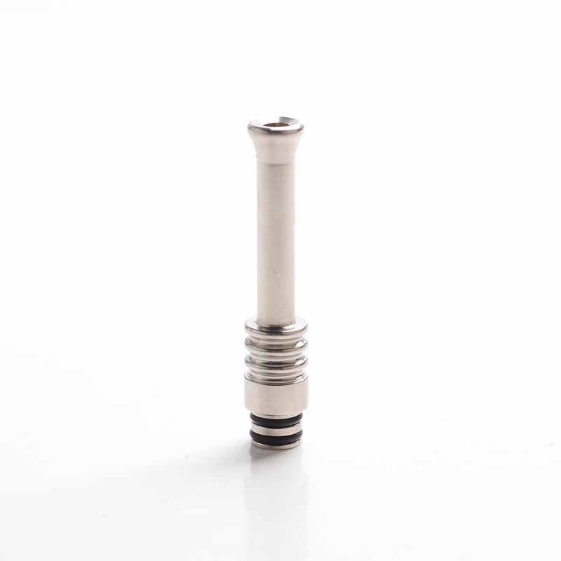 Replacement Long 510 Drip Tip for RDA / RTA / RDTA / Sub-Ohm Tank Vape Atomizer - Silver, Stainless Steel, 55mm