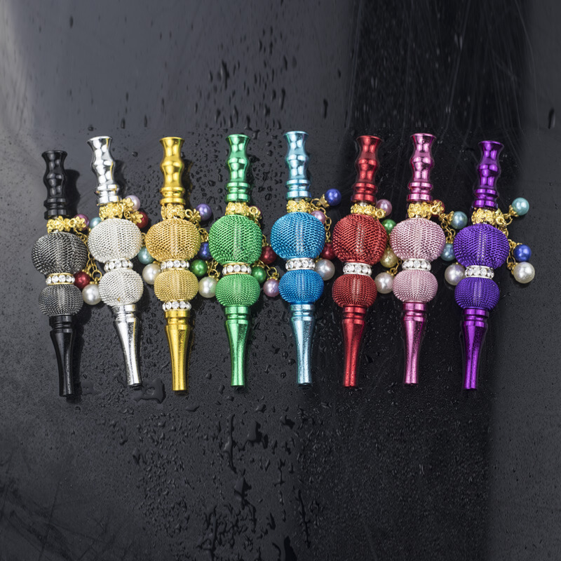 Hookah Tips Metal Rhinestone Nozzle Diamond Hookah Accessories Hose