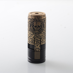 MK2 Special Cipher Style Mechanical Mod - Schwarzes Gold, Messing, 1 x 18650, Skull Limited Edition