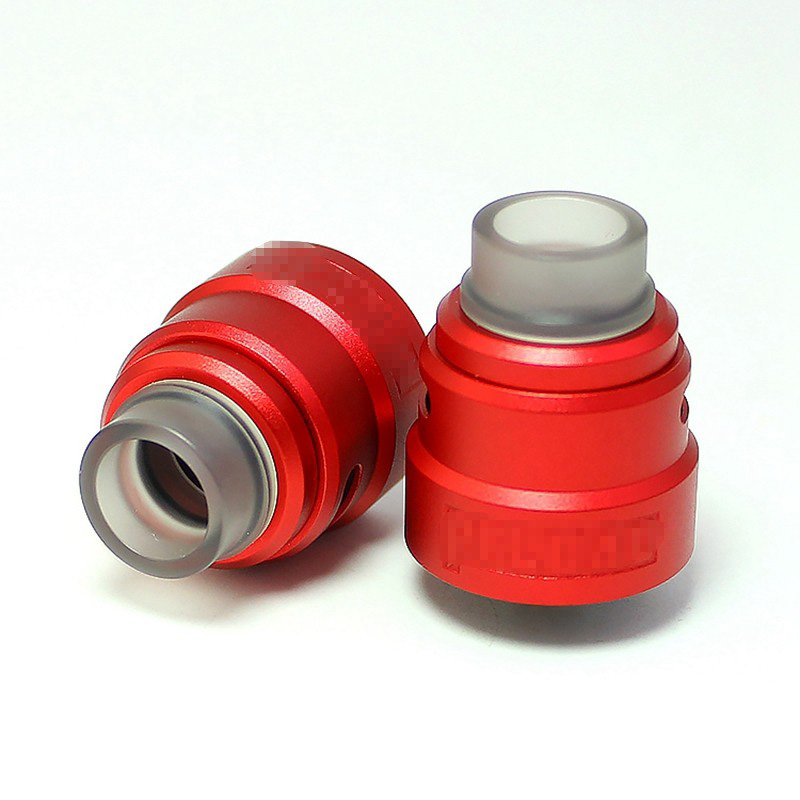 SXK ReLoad S Style RDA Rebuildable Dripping Vape Atomizer - Red, 316 Stainless Steel, 24mm Diameter, with BF Pin