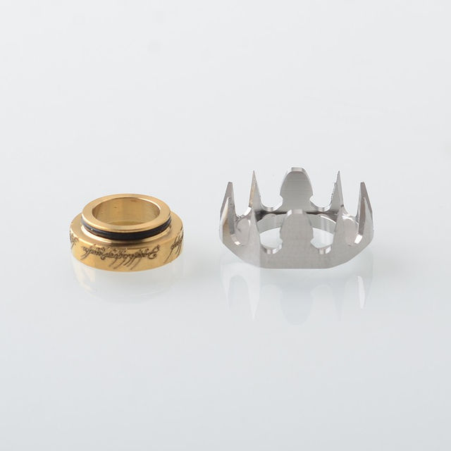 군주제 Mobb MS Scepter Lotr Style RBA Bridge Stainless Steel + Titanium의 교체 장식 링 세트