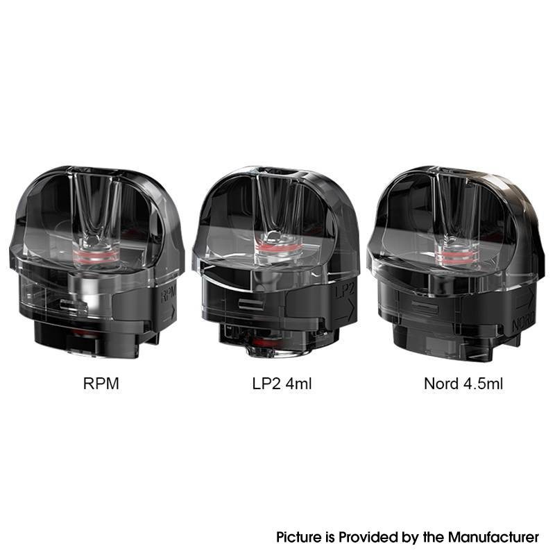 Authentic SMOKTech SMOK Nord 50W Pod System Replacement RPM Empty Pod Cartridge for RPM Series Coil -4.0ml (3 PCS)