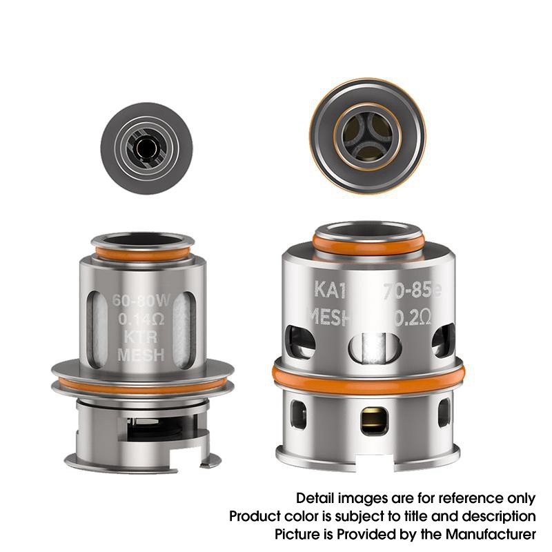 Authentic Geek Vape z Max Sub OHM Penggantian Tangki M0.3 Kepala Koil Ganda 0.3ohm 0.14ohm 0.2ohm Ka1 (55 ~ 65W) (5 pcs)