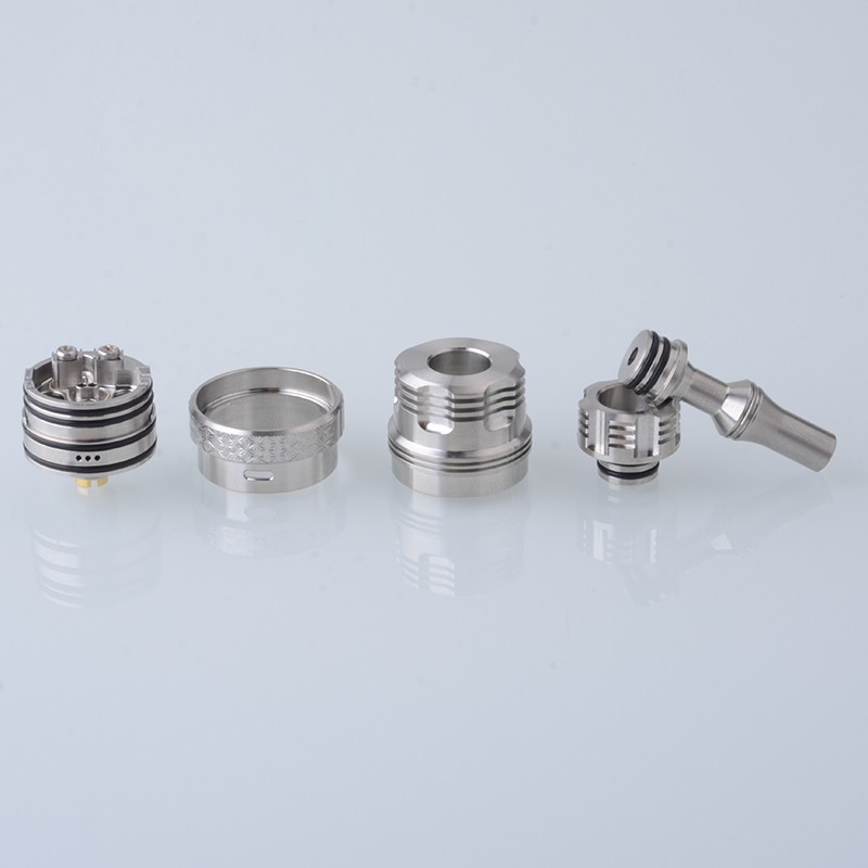 Four One Five 415 Fu-Ma RDA Rebuildable Dripping Vape Atomizer Single Coil, BF Pin, 22mm Diameter