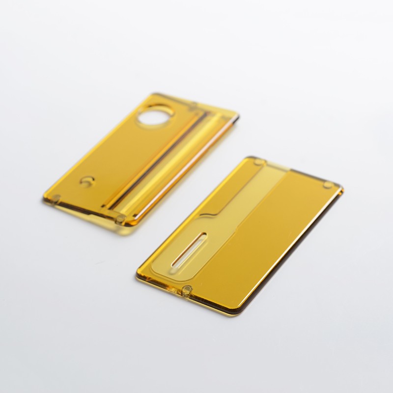 Replacement Front + Back Door Panel Plates for dotMod dotAIO Vape Pod System - Brown, PEI (2 PCS)