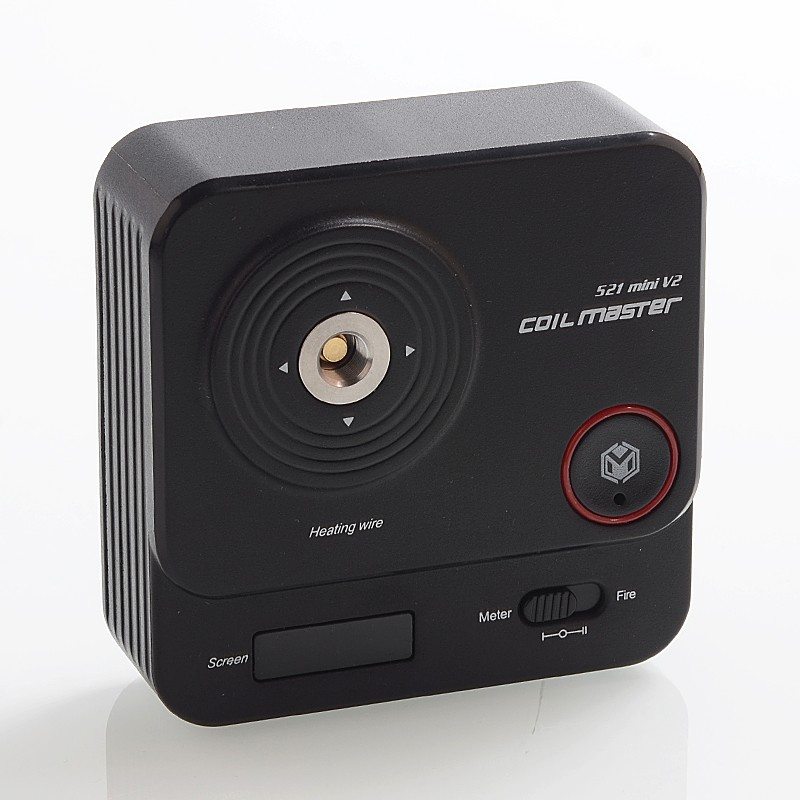 Authentic Coil Master 521 Mini V2 Tab Resistance Tester Ohm Meter Coil Rebuilding Deck -0.05〜9.9ohm、1 x 18650