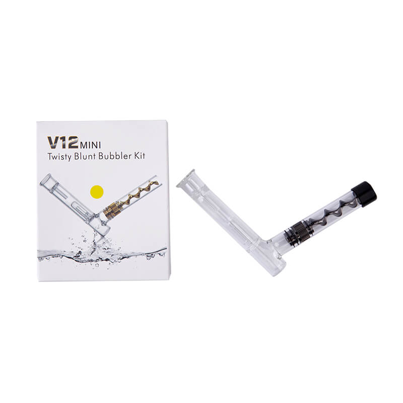 Twisty Glass Blunt V12Plus Bubbler Kit Vaporizer Pen,Glass Pipe, Vape Pen For Dry Herb Vaporizer