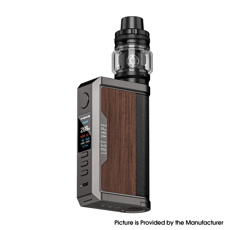 Authentic Lost Vape Centaurus Q200 Box Mod Kit with Centaurus Sub Ohm Tank VW5200W, 2 x 18650