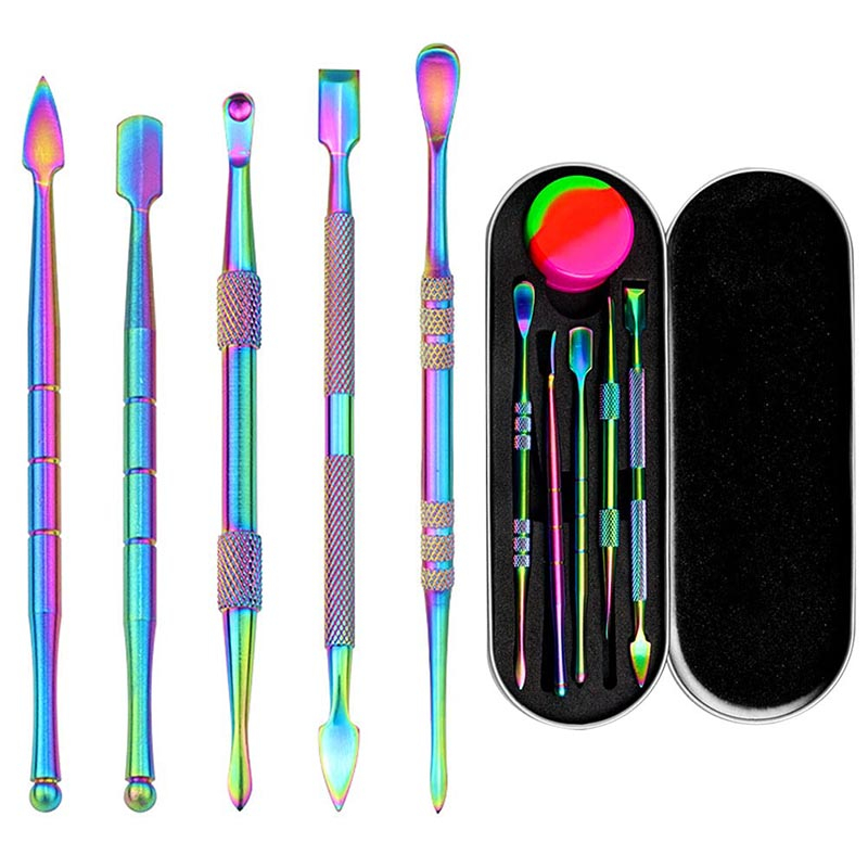 Set di strumenti per cera e intaglio in acciaio inossidabile a 6 pezzi-kit di taglio, tubo e scultura multiuso con accessori in silicone