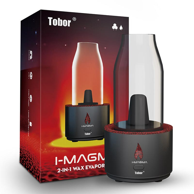 Tobor I-Magma Electric Dab Rig & 2-в-1 комплект испарителя для воска и масла-портативный электронный риг 1600 мАч со стеклянным баблером и 510 совместимостью
