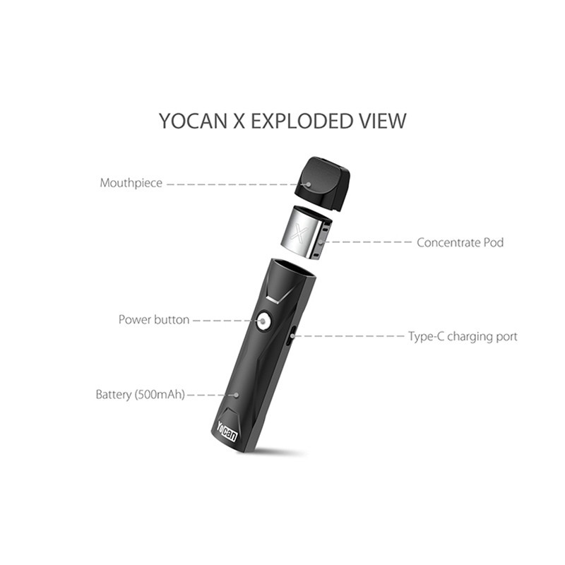 Authentic Yocan X Dab 500mAh Pen Pod Vaporizer Vape Kit