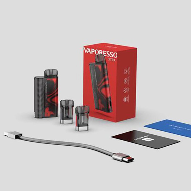 Authentisch Vaporesso xtra 900mah pod System Vape Starter -Kit, 2ml, 0,8OHM / 1,2OHM