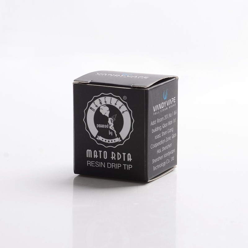 Authentic Vandy Vape Mato RDTA Vape Atomizer Replacement 810 Drip Tip - Black Gold, Resin, 14.2mm