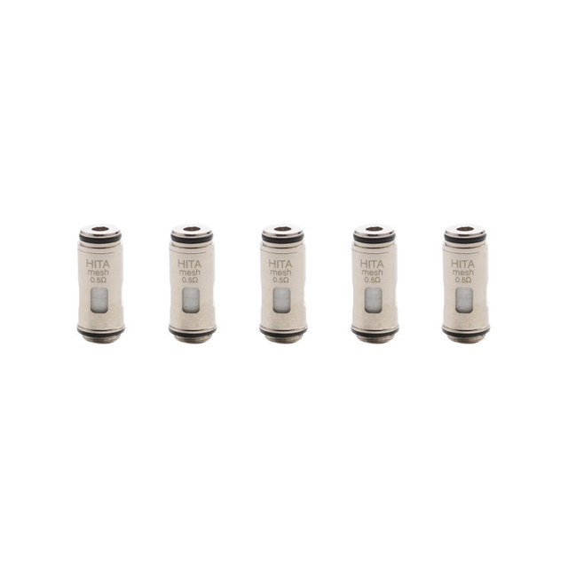 Autentico Asvape Hita Mech Mod RBA Pod Vape Kit Sostituzione DTL Mesh Coil Head - argento, 0,5ohm (5 pezzi)