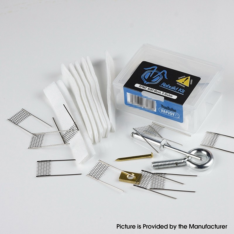 Authentic VAPJOY Rebuild Kit RPM2 DIY Rebuild Kit for SMOK RPM2 Coil - Rod + Cottons + Ni80 Mesh (0.16ohm)
