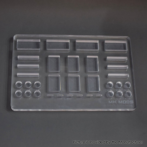 Authentic MK MODS Boro Mod / Accessories Station Holder Stand Clear Acrylic