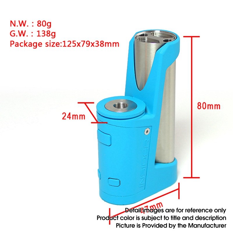 SXK Insider DB Killer Style 70W TC VW Variable Wattage Stealth Vape Box Mod, 5~70W, 200~600'F / 100~300'C, 1 x 18650