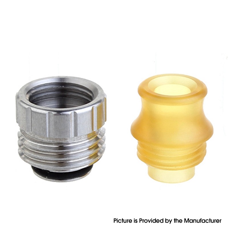 EXO Wave Drip Tip for SXK BB / Billet Box Mod Kit - Stainless Steel Base + 5 PCS Mouthpiece (PEEK / POM / PEI / PC)