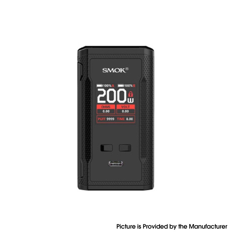 Auténtico SMOK Tech SMOK R-Kiss 2 200W VW Vape Box Mod 5 ~ 200W, 2 x 18650