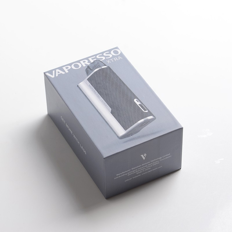 Autêntico Vaporesso Xtra 900mAh POD System Vape kit inicial - prata, 2ml, 0,8OHM / 1.2OHM