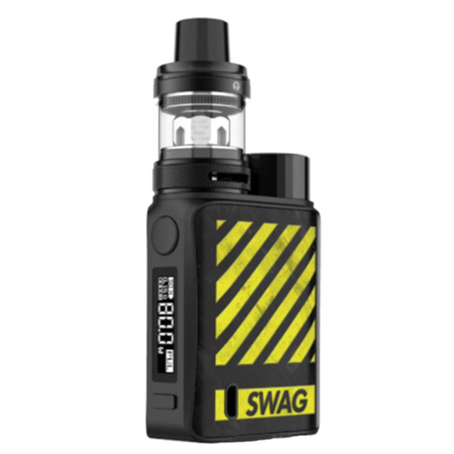 أصيل Vaporesso Swag II 80W VW Box Mod w/ nrg pe tank atomizer Vape kit - Zebra Yellow ، 5 ~ 80w ، 1 x 18650 ، 3.5ml ، 0.15/ 0.5ohm.