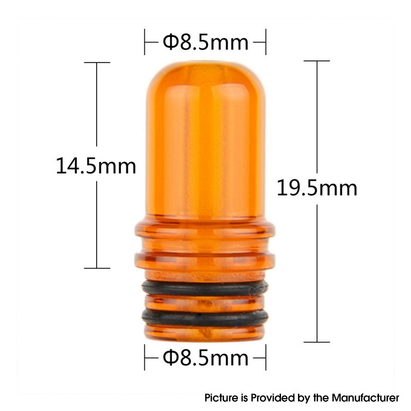 Authentic Reewape AS238 510 Replacement Drip Tip for RDA / RTA / RDTA / Sub-Ohm Tank Vape Atomizer - Red, Resin, 19.5mm