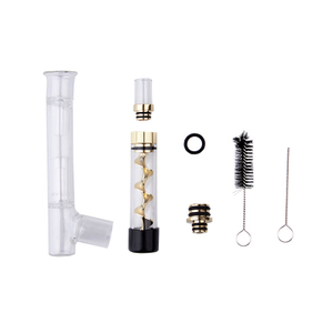 Twisty Glass Blunt V12 Mini Bubbler Kit Vaporizer Pen,Glass Pipe, Vape Pen For Dry Herb Vaporizer - Gold Color