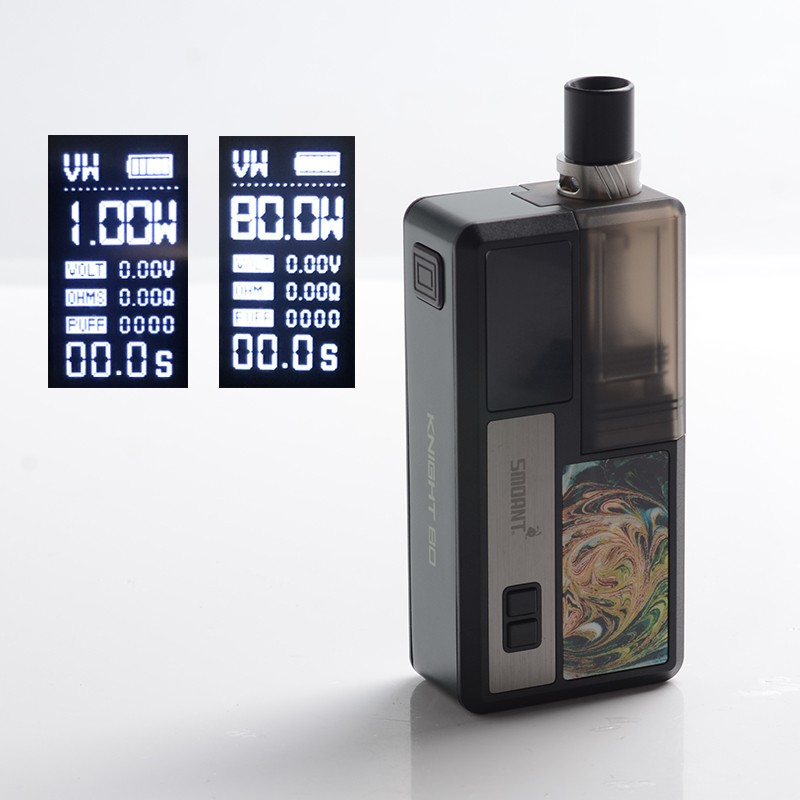 Auténtico Smoant Knight 80 80W TC VW Mod RBA POD System Vape Starter Kit - Night Green, 1 ~ 80W, 100 ~ 300'C / 200 ~ 600'F, 1 x 18650 18650