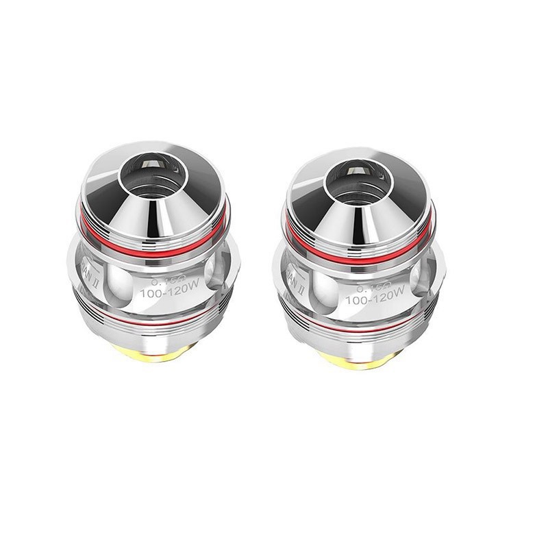 Authentic Uwell Valyrian 2 II Quadruple Meshed Coil Head - Silver, Stainless Steel, 0.15ohm (100~120W) (2 PCS)
