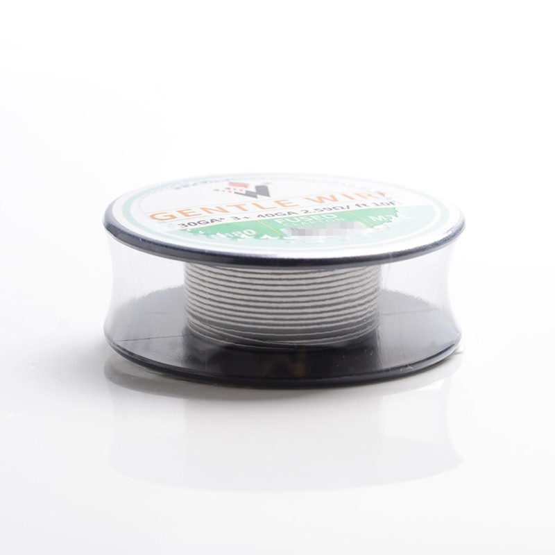 Authentic Vivismoke Gentle Fused Clapton MTL Ni80 Heating Wire - Silver, 30GA x 3 + 40GA, 2.59ohm / ft, 10ft (3 Meters)