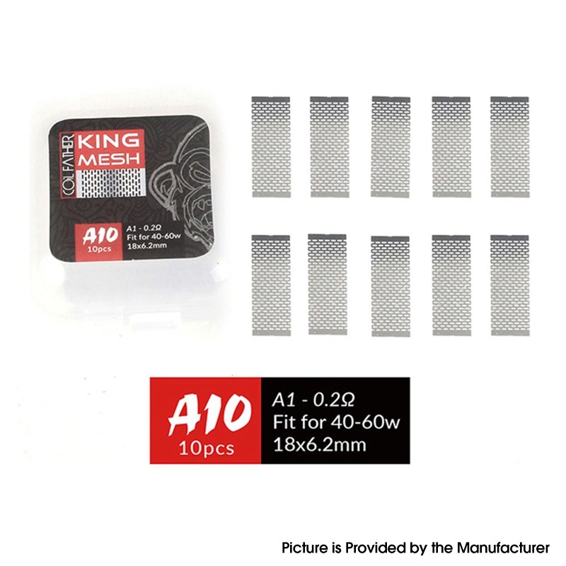 Authentic Coil Father King A14 Mesh Core Coil for RDA / RTA / RDTA Atomizer - Kanthal A1, 40~60W, 0.2ohm, 18 x 6.2mm, (10 PCS)