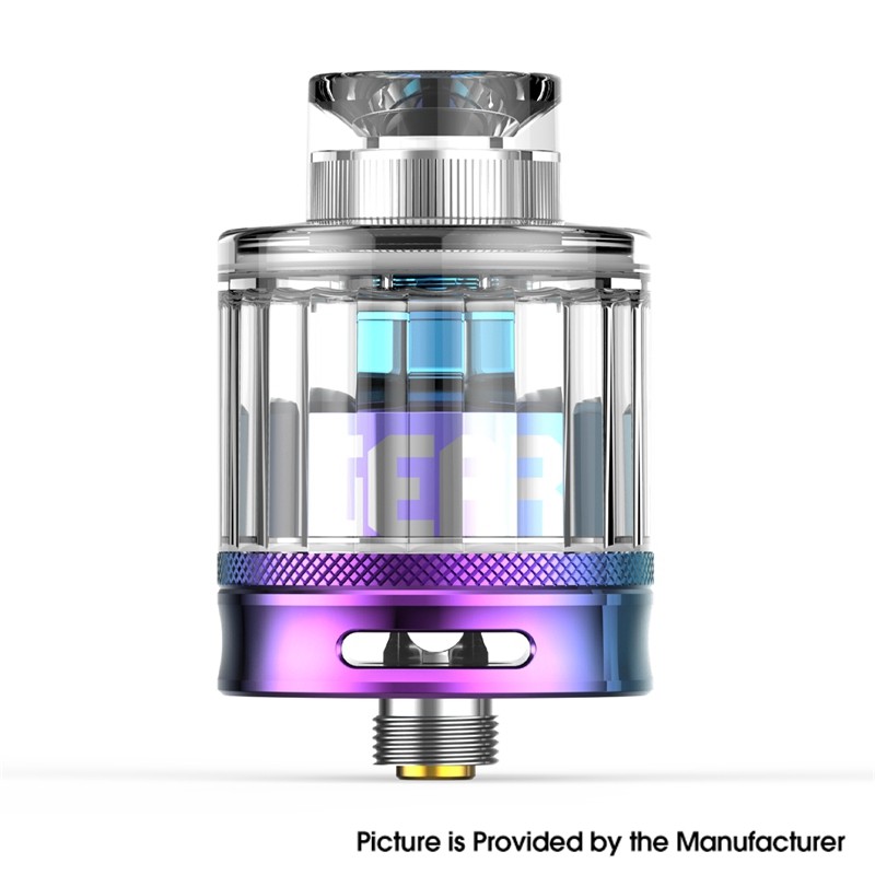 Authentic Wotofo Gear V2 RTA Rebuildable Tank Vape Atomizer 3.5ml, Stainless Steel + PCTG, 24mm Diameter