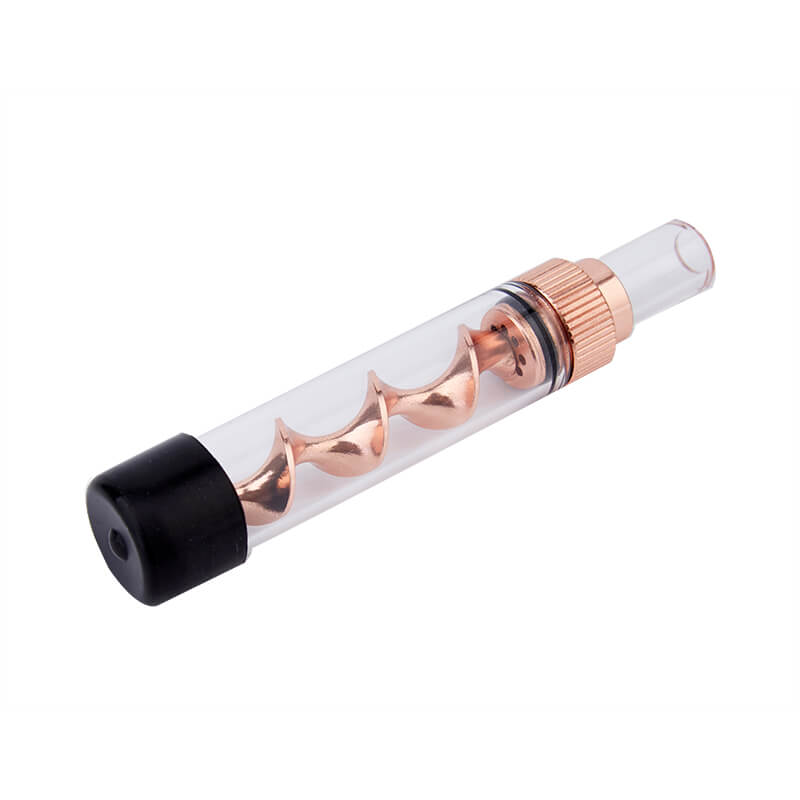 Twisty Glass Blunt V12 Mini Bubbler Kit Vaporizer Pen,Glass Pipe, Vape Pen For Dry Herb Vaporizer -Rose Color