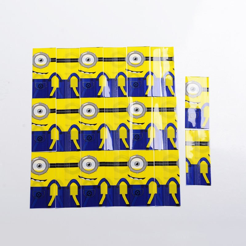 PVC Wrapper Skin Sticker for 18650 Battery - Minions Stuart Pattern (20 PCS)