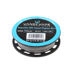 Authentic Vandy Vape Superfine MTL Fused Clapton Ni80 Heating Resistance Wire - 32GA x 2 + 38GA, 5.35ohm / Ft (10 Feet)
