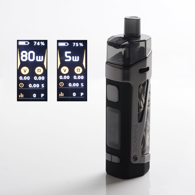 Authentic SMOK Tech SMOK Scar-P3 80W 2000MAH VW BOX Mod POD System Vapeスターターキット