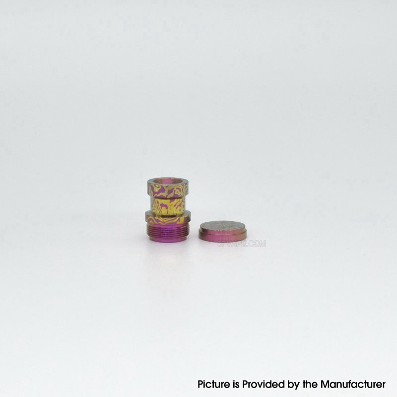 Authentic MK MODS Ti-type2 Drip Tip + Button Set for dotMod dotAIO V1 / V2 Pod Titanium Alloy