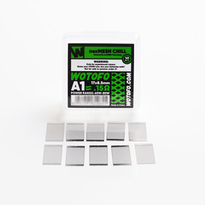 Authentic Wotofo nexMESH Chill A1 Prebuilt Wire Mesh Sheet for Profile 1.5 RDA - Silver, 0.15ohm, 17 x 8.5mm (60~80W) (10 PCS)
