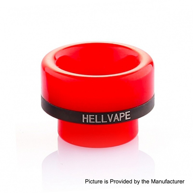 Authentic Hellvape 810 Drip Tip for Vassion RDA Atomizer - Red ، Resin ، 12.5mm
