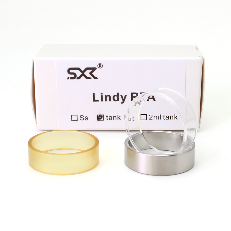 SXK Lindy RTA Replacement Tank Tube - 316 Stainless Steel + PEI + Glass (3 PCS)