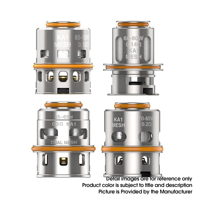 Authentic Geek Vape z Max Sub OHM Penggantian Tangki M0.3 Kepala Koil Ganda 0.3ohm 0.14ohm 0.2ohm Ka1 (55 ~ 65W) (5 pcs)
