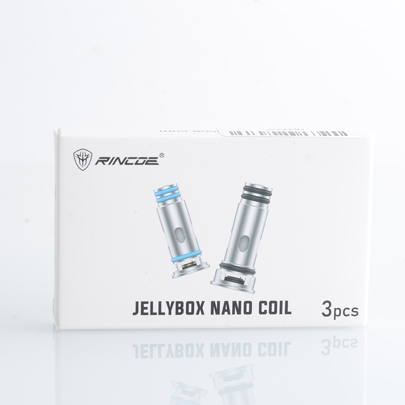 Authentic Rincoe Jellybox Nano Pod System / Pod Cartridge Replacement Mesh Coil RDL Vaping (freebase e-liquid) (3 PCS)