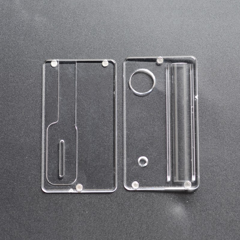 Replacement Front + Back Door Panel Plates for dotMod dotAIO Vape Pod System - Transparent, PCTG (2 PCS)