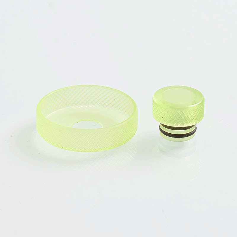 Never Normal Style 510 Drip Tip + Decorative Ring for 22mm Atomizer - Green, PMMA