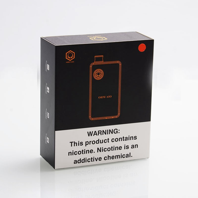 Authentic Ohm Vape AIO 42W Box Mod Pod System Starter Kit - Red, 1 x 18650